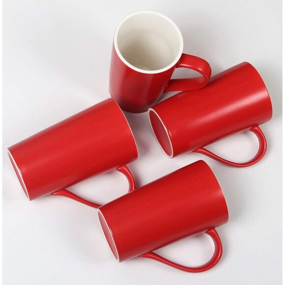 20 oz Large Coffee Mugs, M007 Plain Blank Tall Ceramic Cup with Handle for Dad M - Picture 7 of 8